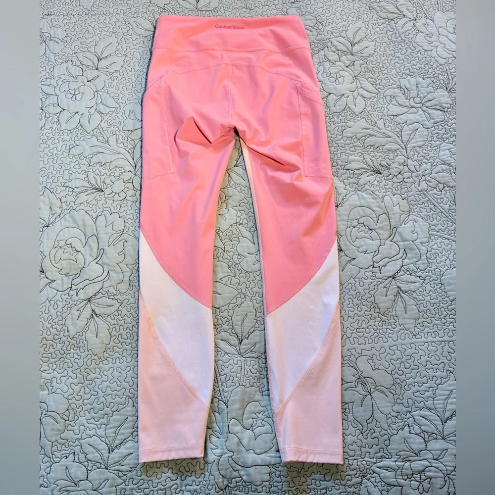 OUTDOOR VOICES  Zoom 7/8 Leggings Super Form Cosmos Pink Punch/White Sz S💚